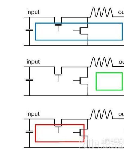圖3.在開關(guān)模式電源中找到交流電流走線。